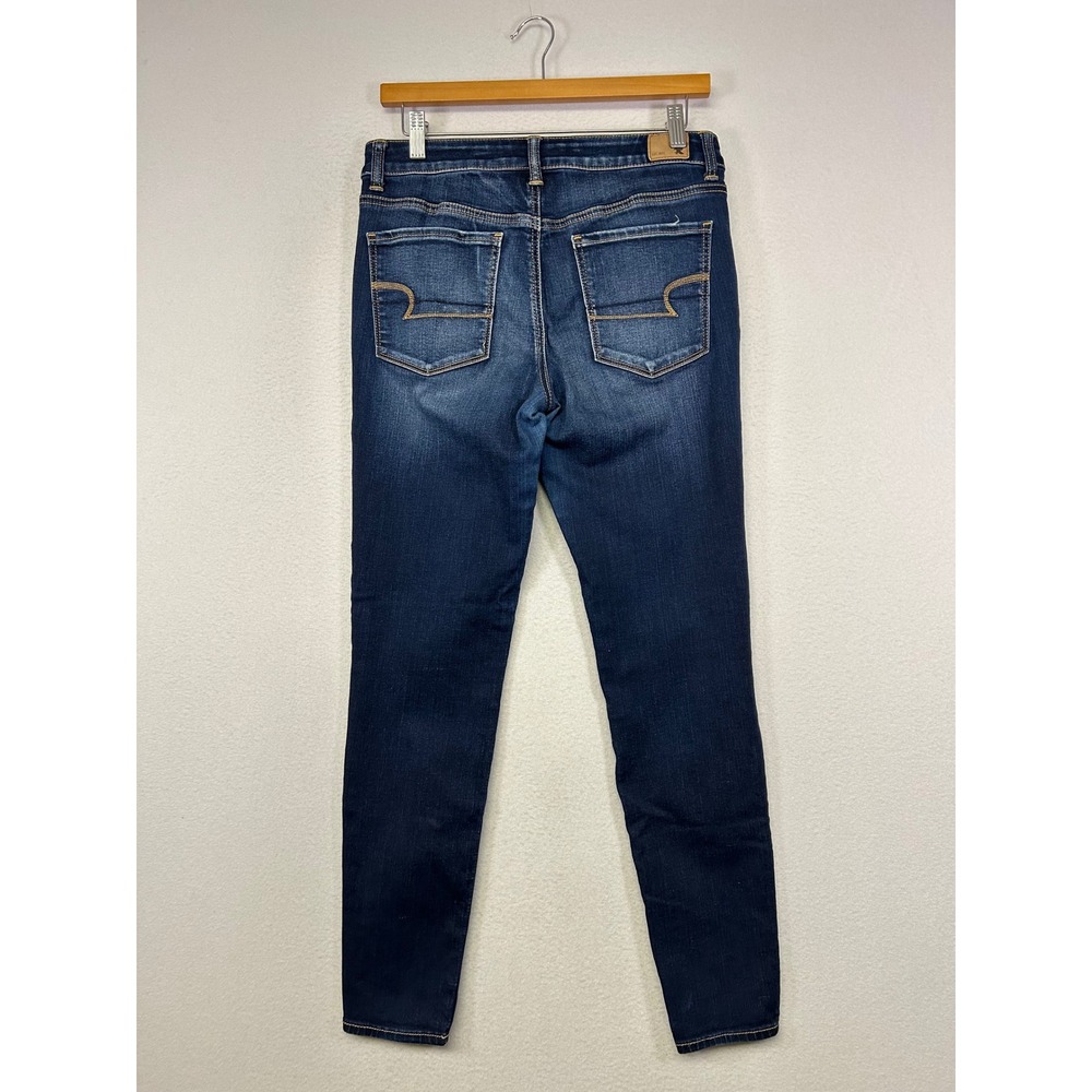 Classic Skinny American Eagle Women 8 Dark Wash Hi-Rise Stretch Jeggings - Picture 2 of 11